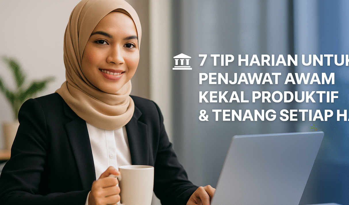 🏛️ 7 Tip Harian Untuk Penjawat Awam Kekal Produktif & Tenang Setiap Hari